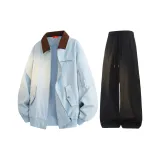 Светло-синий топ и штаны