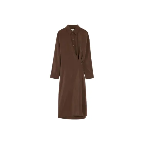 Lemaire Длинное платье с длинными рукавами женское