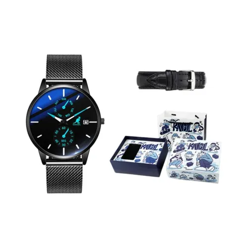 KANGOL Space Element Модный Модный Водонепроницаемый Ночной свет Студенты Спортивный Повседневный Кварцевый механизм