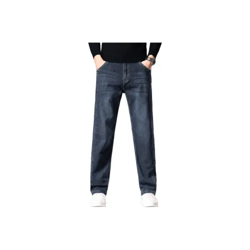 BANGBOY X IZTION Серый Черный Синий [Утолщенный и с флисовой подкладкой] Мужские Джинсы