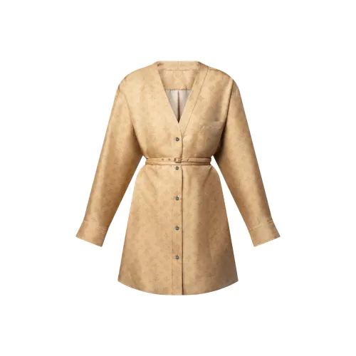 LOUIS VUITTON x Grace Coddington FW25 Длинное платье с длинными рукавами женское