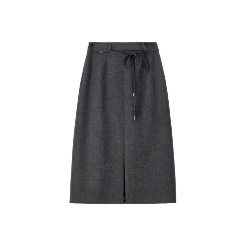 SENTUBILA Темно-серый Женская Повседневная Длинная Юбка