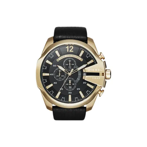 DIESEL CHIEF Collection Мужские часы Кварцевый механизм Кожаный ремешок 51*59 мм Черный циферблат