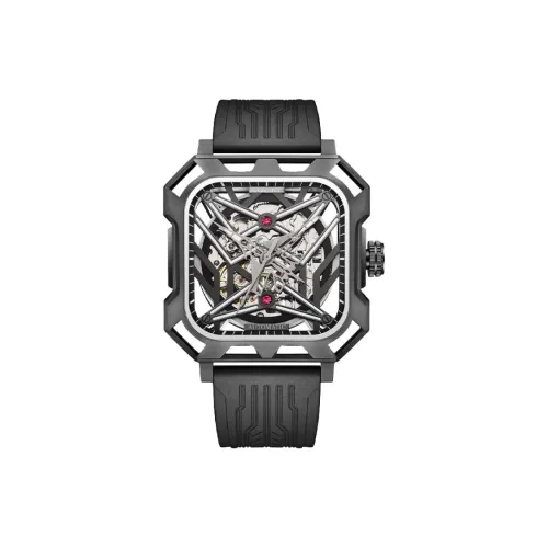 AOUKE Механические Мужские Часы Силиконовый Ремешок Часы с Черепным Циферблатом