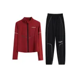 Комплект (Красное пальто + черные штаны)