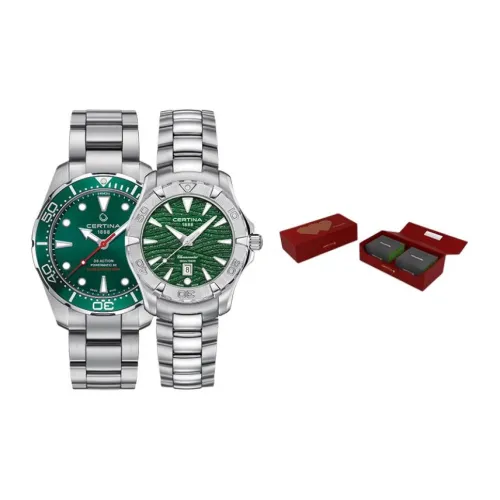 Certina Kinetic Energy Collection Автоматический Механический Механизм Унисекс Часы 43 мм Зеленый Циферблат