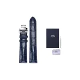 Синий синий, застежка-бабочка, серебряная.