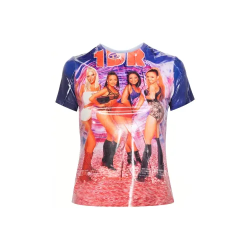 DIESEL Стандартная T-рубашка Женская Синяя