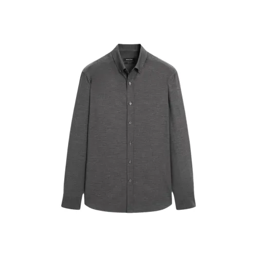 Massimo Dutti Светло-серые Мужские Рубашки