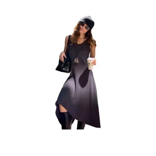 NANING9 Серый Женские Слип-платья