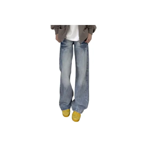 XUBAIHUO Светло-синие унисекс джинсы