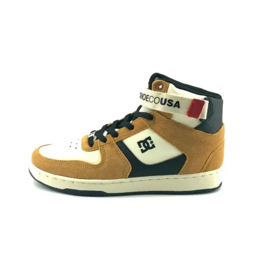DC Shoes DC PENSFORD Высокие Кроссовки для скейтбординга Мужские Желто-белые