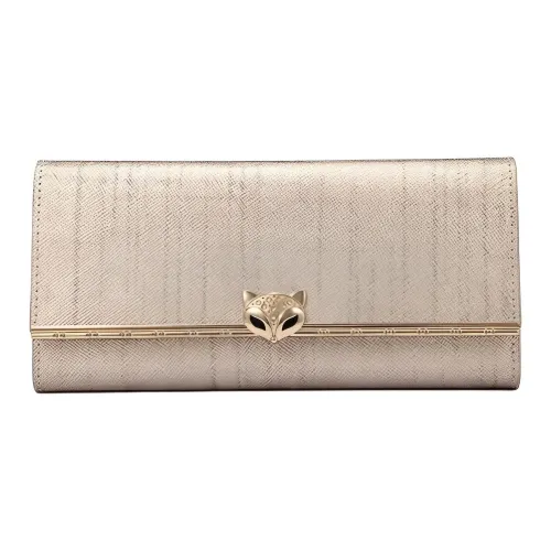 FOXER Коровья кожа Монетница Маленький Женский Блестящий Золотой DYNAMIC Черный Розовое золото