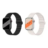 Яблоко Силиконовый ремешок - Полночный черный * Звездный свет