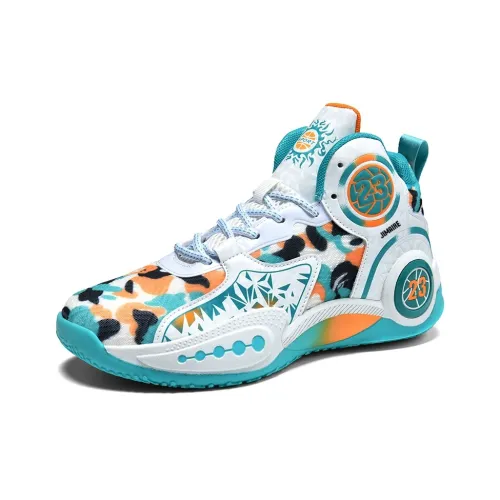 King Jinmai MID Топ Винтажные Баскетбольные Кроссовки Унисекс