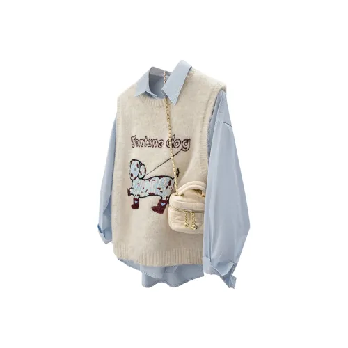 SIBAISHE Овсяный Женский жилет