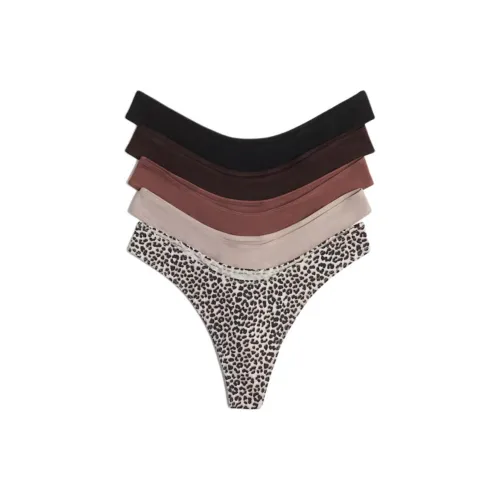 H M 5 пачек Светлый Бежевый Бежевый Коричневый Темный Коричневый Черный Женские Стринги