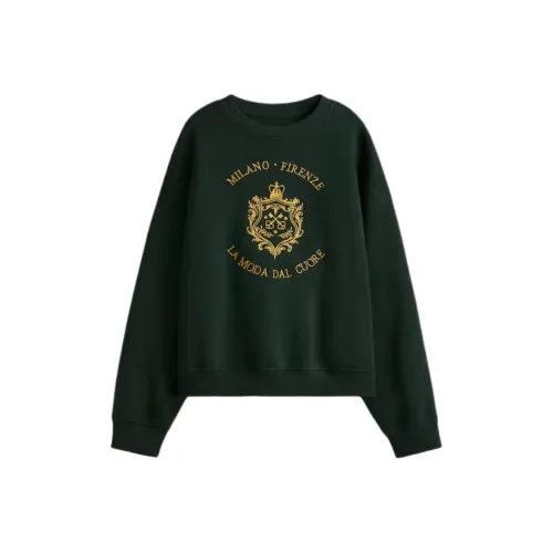 H M Темно-зеленый Женский Свитшот