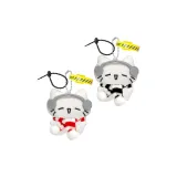 Черно-белый шарф с полосами, котенок с наушниками + красный и белый шарф с полосами, котенок с наушниками, кукла, украшение + черный шнур + желтое украшение