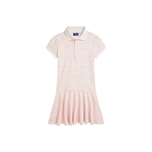 Polo Ralph Lauren Adirondack Розовые Платья для Девочек