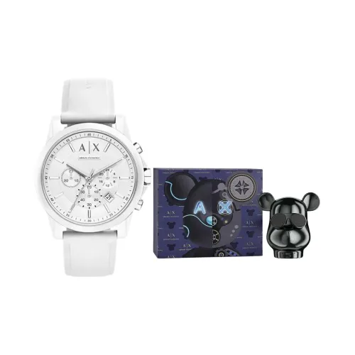 ARMANI EXCHANGEAE Кварцевые часы механизм силиконовый ремешок белый циферблат унисекс