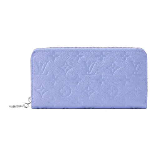 LOUIS VUITTON Zippy Monogram Empreinte Коровья кожа Кошелек Женские Морозно-голубой