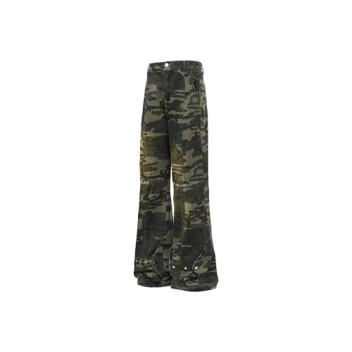 YK YB Камуфляж Унисекс Повседневные Штаны