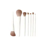 Молочный белый, 7 шт. Набор щеток + молочно-белая щетка, сумка