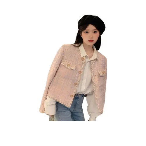 Dippanis Розовый Женский Короткий Пальто