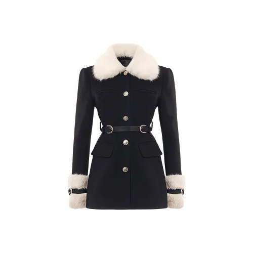 KYKW Черный С подарками Шарф Женские Бархатные Куртки