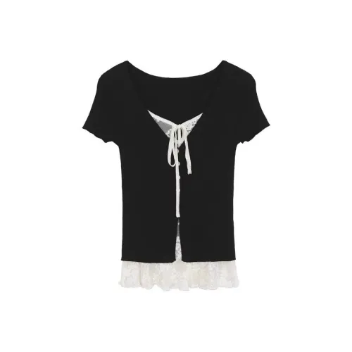 FLIM Черный Mock Двухкомпонентный Женский Трикотаж