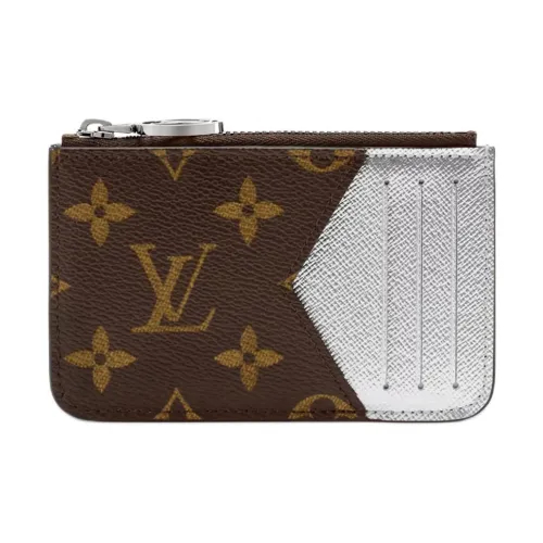 LOUIS VUITTON Монограмма Холст Картхолдер Стандартный Унисекс Серебряный