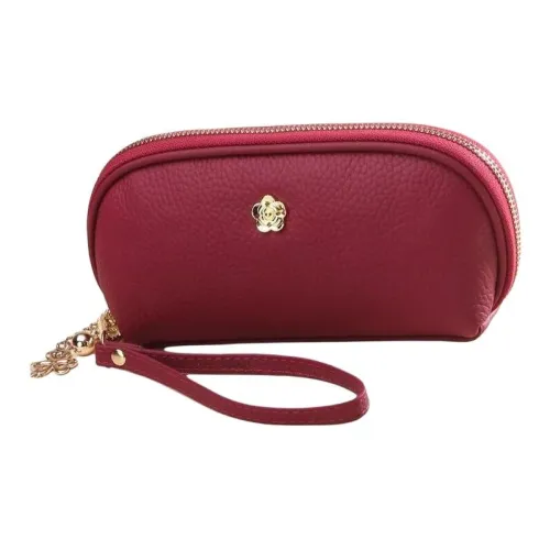 QIAJIAN Клатч из крупнозернистой текстуры коровьей кожи стандартный женский многоцветный