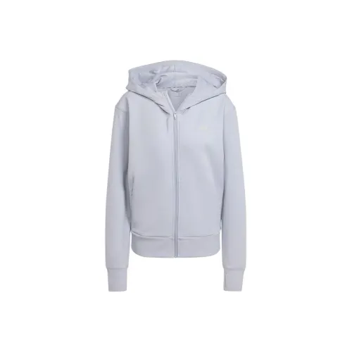 Adidas Дизайнерский 4Climacool Тренировки Full Zip Hooded Sweatshirt Куртки Пальто Женские Halo Серебряный