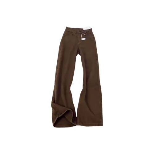 CAT'S PAW Кофе Флис С подкладкой Джинсы Унисекс