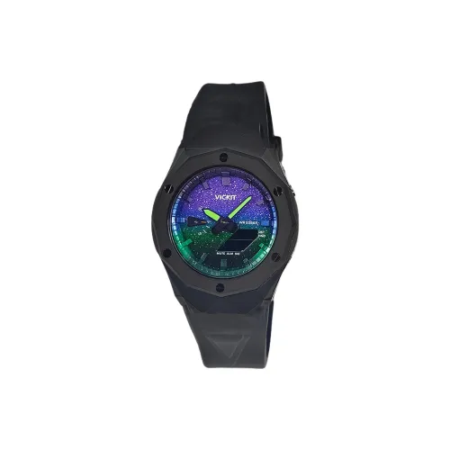 Vickit Кварцевый механизм Часы Мужские Фиолетовый Циферблат