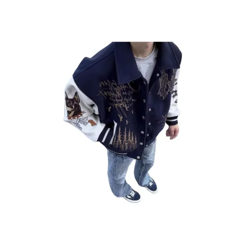 JIARONG Темно-синие унисекс куртки