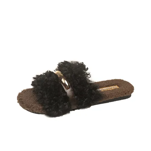 Puppytown Резиновый Slip-resistant Flat Cotton Slippers Women's