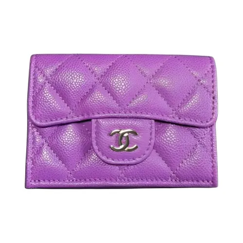 CHANEL Икорный кошелек стандартный женский фиолетовый