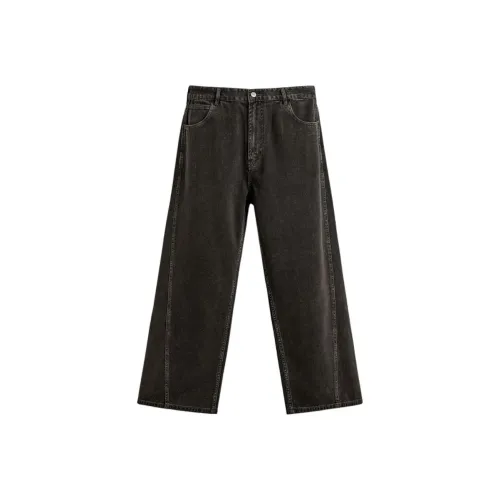 ZARA Темно-серые Мужские Повседневные Штаны