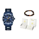 Синий ремешок, синяя оболочка, синий циферблат [Роскошная коробка + кофейные бобы, браслет с бусинами]