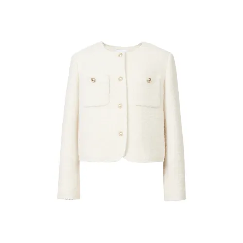 Hopeshow Экрю 004 Женское короткое пальто