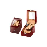 Дуб с рельефом + коричневая кожа [2+3 отделения для часов]