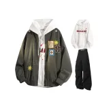 Армейские зеленые + белые + черные карго-брюки