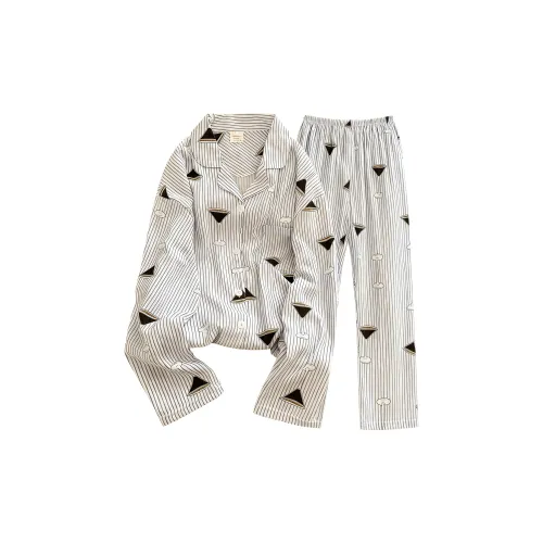 QIAOYUN Светло-серый женский пижамный комплект