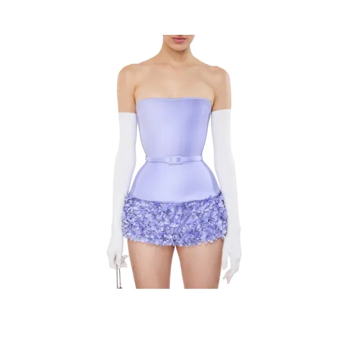 FANCI CLUB Trace Satin Overbust Corset Без бретелек Топ Женский