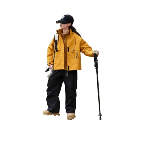 YINFOU Оранжевый Желтый [3 в 1] Детская Туристическая Одежда