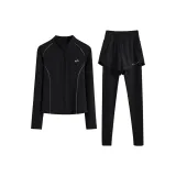 Комплект одежды (Черное пальто + черные штаны)