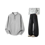 Светло-серые + черные штаны