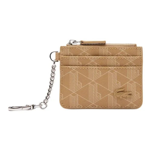 LACOSTE Покрытый полиэстерный держатель для карт женский хаки